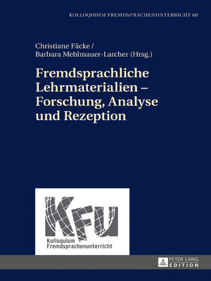 cover image of Fremdsprachliche Lehrmaterialien  Forschung, Analyse und Rezeption